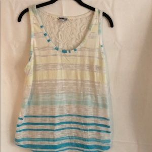 Express Lace Back Tank. Size Large